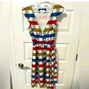 Maeve by Anthropologie Fit & Flare Dress Gingham Cricket Club Size Small Women's